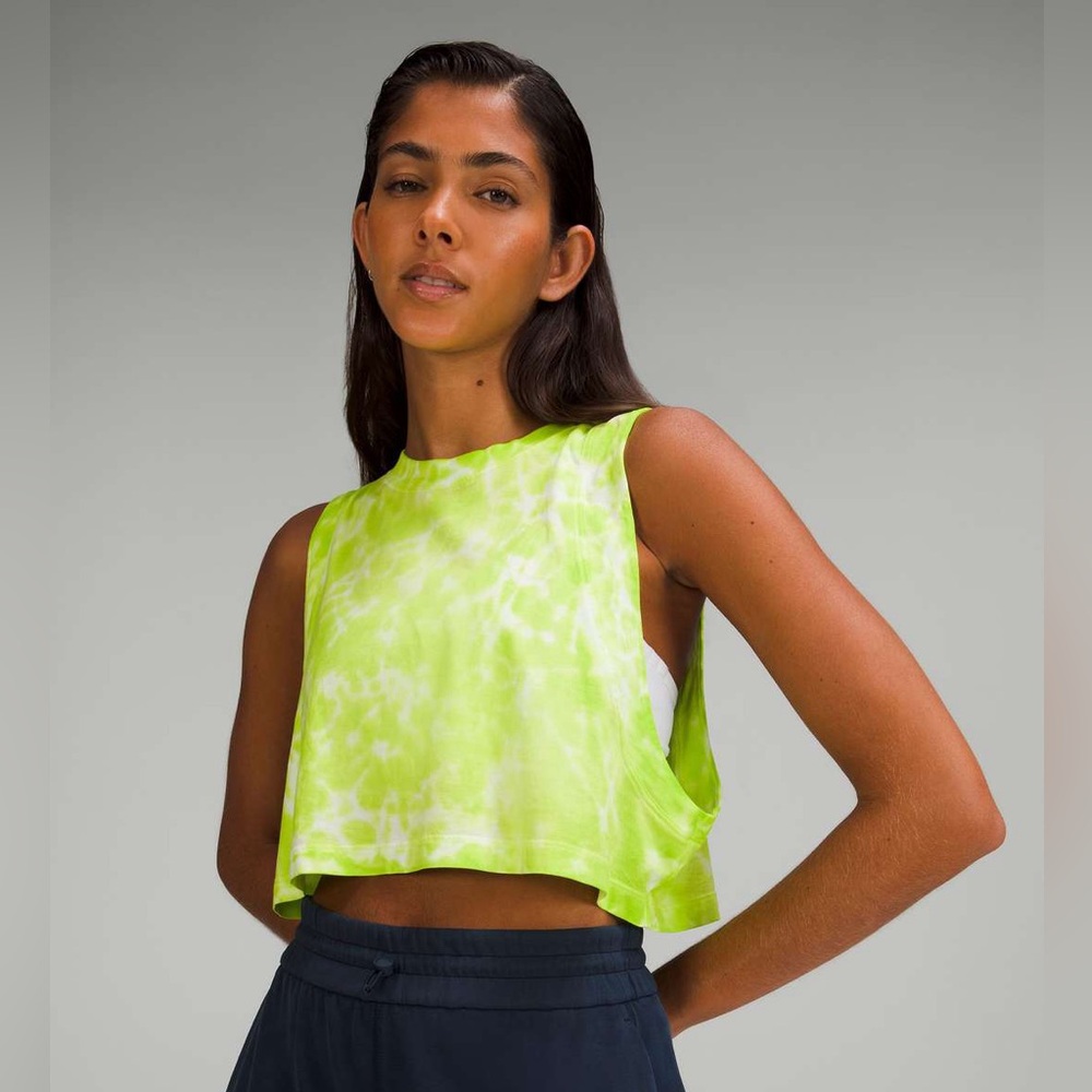 Lululemon All Yours Cropped Cotton Tank Top *Tie Dye